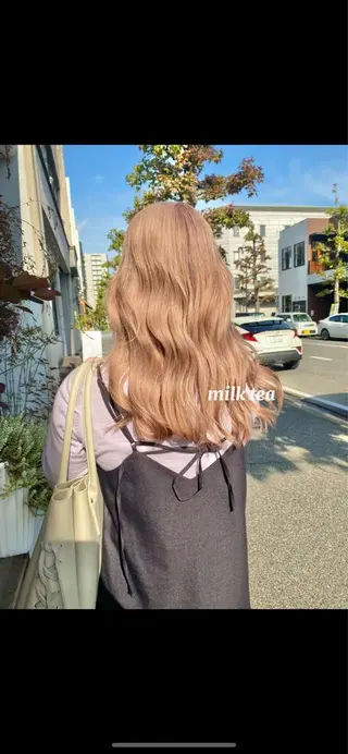 ロング カラー パーマ ヘアアレンジ メンズ キッズ ネイル マツエク・マツパ アイブロウ chapter問屋町 💘小室明華のヘアスタイル