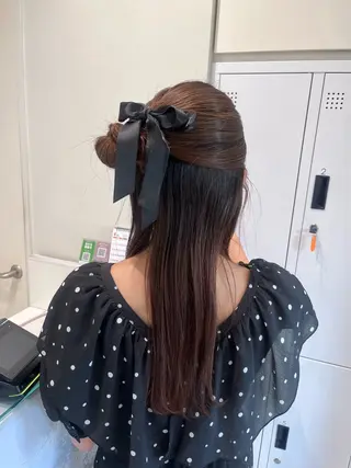 ロング ブリーチなしWカラー 暖色カラー/mayuのヘアスタイル