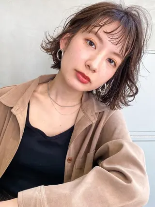 ミディアム ショート/ボブ /パーマ🌿柏原良亮のヘアスタイル