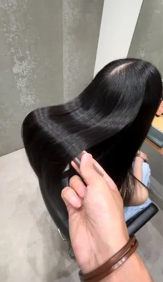 セミロング カラー 髪質改善ヘアケア 艶髪特化/上田のヘアスタイル