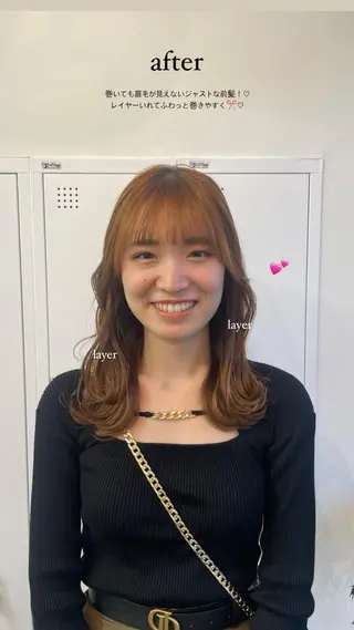 セミロング amu所属・立野 莉央のヘアスタイル