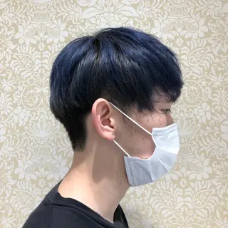 ショート カラー メンズ 🐠寒色系×パーマ 櫻井　麿偉🐏のヘアスタイル