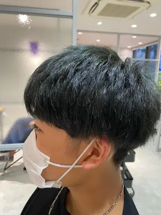 ショート カラー メンズ カルマパーマ韓国ヘア shiryuのヘアスタイル