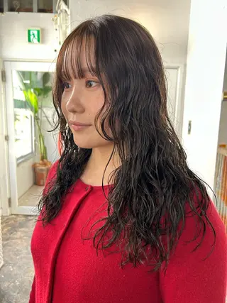 ロング カラー パーマ maho/ブリーチ なし垢抜けカラー♡のヘアスタイル