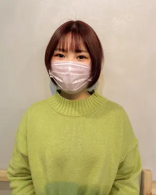 ショート カラー レイヤーパーマ＊ 顔まわり似合わせのヘアスタイル