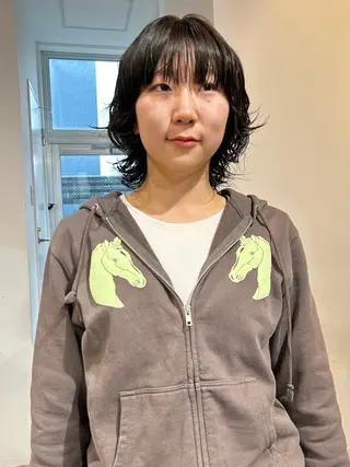 ショート パーマ 小日向 沙織のヘアスタイル