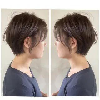 ショート カラー 京都大人女性ショート 徒歩1分/秋山のヘアスタイル