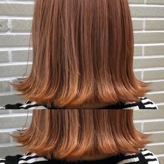 ミディアム カラー ヘアアレンジ 山北 咲子のヘアスタイル