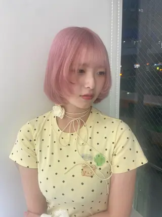 ショート カラー ヘアアレンジ girlyハイトーン /airi🍓🎀のヘアスタイル