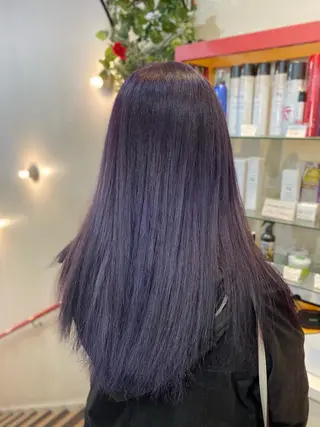 セミロング ゆぴ☾‪/推しカラー /ハイトーンのヘアスタイル