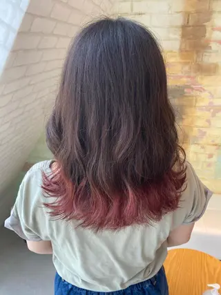 セミロング カラー YUNA ユウナのヘアスタイル