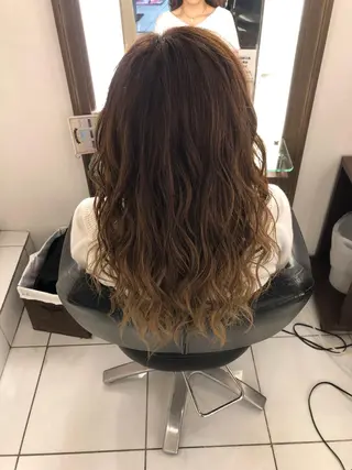 ロング カラー ヘアアレンジ 🍀アレンジ簡単ヘア ☘️石田万里奈🍀のヘアスタイル