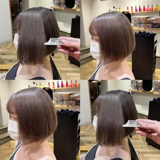 ミディアム カラー 艶カラー/韓国顔周り 🎀mamiのヘアスタイル