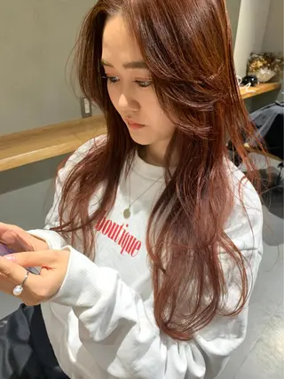 ロング カラー mizuki /ケアブリーチのヘアスタイル