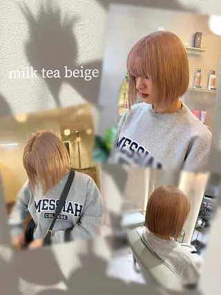ショート カラー このか🕊️ベージュ /グレージュ/カットのヘアスタイル