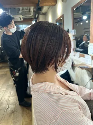 ショート カラー 透明感カラー/ボブ /佐藤伶のヘアスタイル