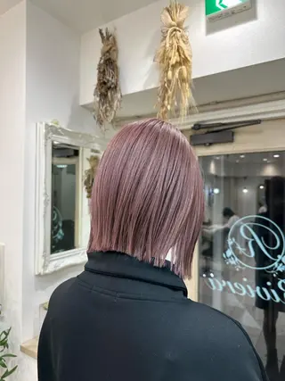 ショート cinq PROJECT所属・ミルクティーベージュ /三村克彦のヘアスタイル