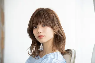 ミディアム パーマ 志賀 大倫のヘアスタイル