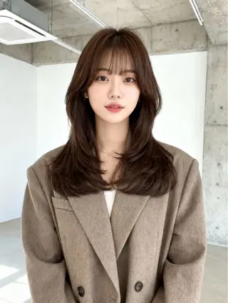 ロング カラー 韓国レイヤーカット 🫧大阪梅田レイヤーのヘアスタイル