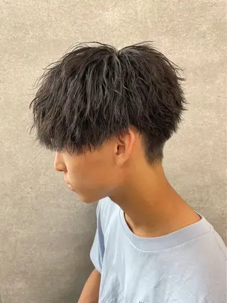 パーマ メンズ 曲がる縮毛矯正✨️ パーマ🌀 晃哉‎のヘアスタイル