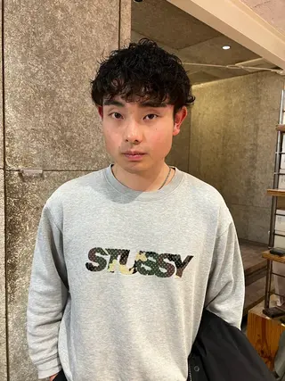 ショート パーマ Lin'ne所属・竹内梓／パーマ ／ハイトーンのヘアスタイル