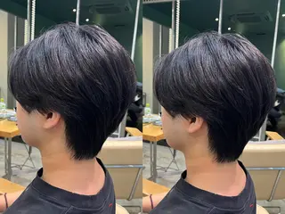 ショート メンズ センターパート職人 柏/メンズ/ ハルキのヘアスタイル
