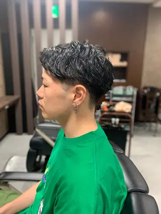 パーマ メンズ バーバーショップ涼桜新町店所属・田中大 パーマ/メンズカットのヘアスタイル