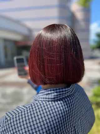 カラー ブリーチ/ハイトーン ボブ🐥HIYORIのヘアスタイル