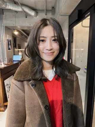 セミロング 前野 日奈のヘアスタイル
