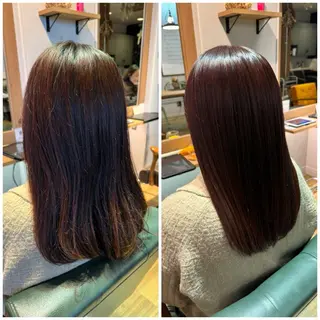 ロング カラー ツキダテ ユイのヘアスタイル