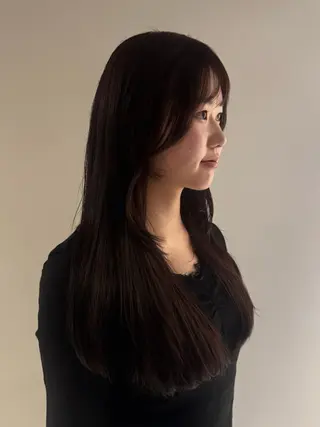 ロング 名駅/酸性ストレート /ワンカラー/アヤハのヘアスタイル