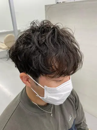 パーマ メンズ 小岸 竜のヘアスタイル