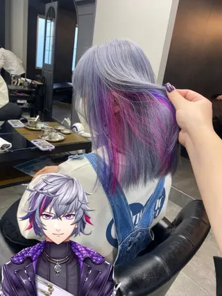 ロング maco 艶感ハイトーン🦋のヘアスタイル