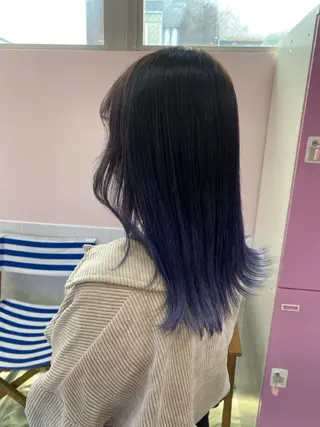 ロング 抜け感/ワンカラー/ 明大前/桑田のヘアスタイル