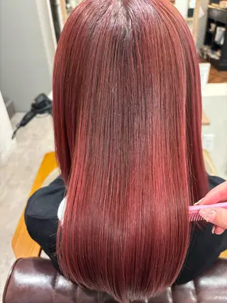 セミロング カラー 高橋 心のヘアスタイル