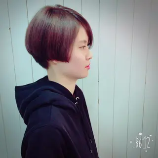 ショート カラー 奥野 紗弓のヘアスタイル
