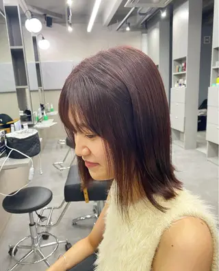 ミディアム カラー 四日市 tomokaのヘアスタイル