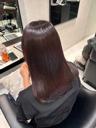 セミロング 🎀ིྀ暖色カラー/ 髪質改善/みどりのヘアスタイル