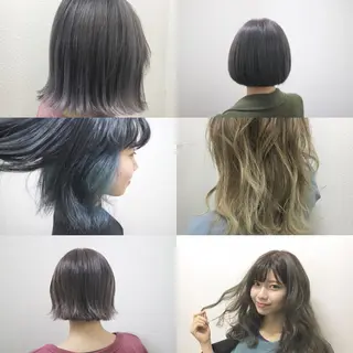 ミディアム カラー JILBLAN京都 ショート/ハイライトのヘアスタイル