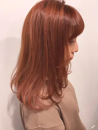 セミロング カラー レイヤー/大人ボブ 渡邉【日吉美容室】のヘアスタイル