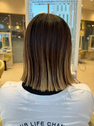 ミディアム 松尾 怜奈のヘアスタイル