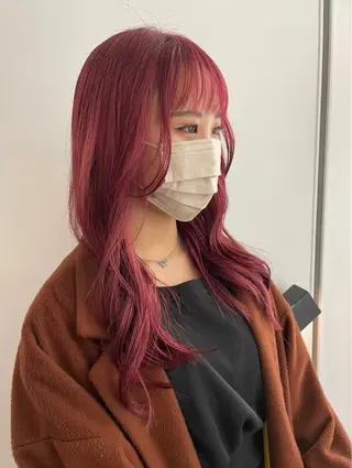 ロング カラー メンズパーマ/ メッシュ📍ﾕﾘのヘアスタイル