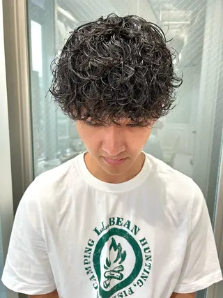 ミディアム パーマ メンズ メンズ特化❤️‍🔥 パーマ職人江口佳乃のヘアスタイル