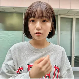 ショート カラー ボブ/縮毛矯正/ レイヤー/塚田のヘアスタイル