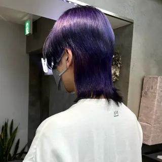 ショート カラー メンズ 顔まわり/ボブウルフ 🤍愛唯(めい)のヘアスタイル