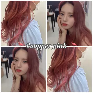 ミディアム カラー 韓国ハイトーン🦋 hikariのヘアスタイル