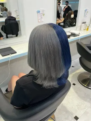 ミディアム カラー ブリーチカラー 🩵MIZUKIのヘアスタイル