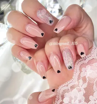 ネイル 23時まで❤︎韓国、 ワンホンネイルのネイルデザイン