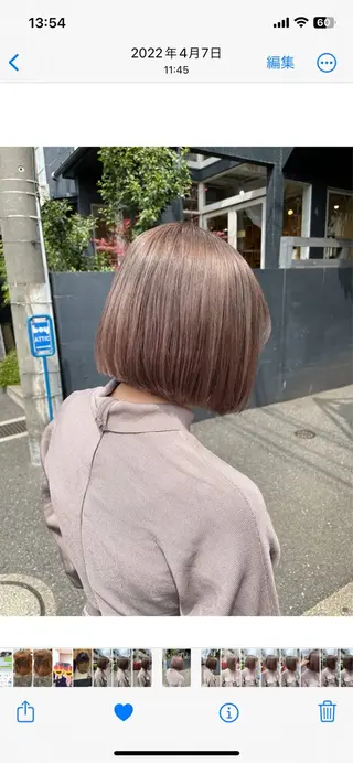 ミディアム カラー 似合わせカット/ ハイトーン/aoiのヘアスタイル