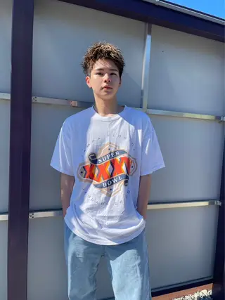 ショート メンズ ブリランチン愛知大学前所属・有田 波人のヘアスタイル